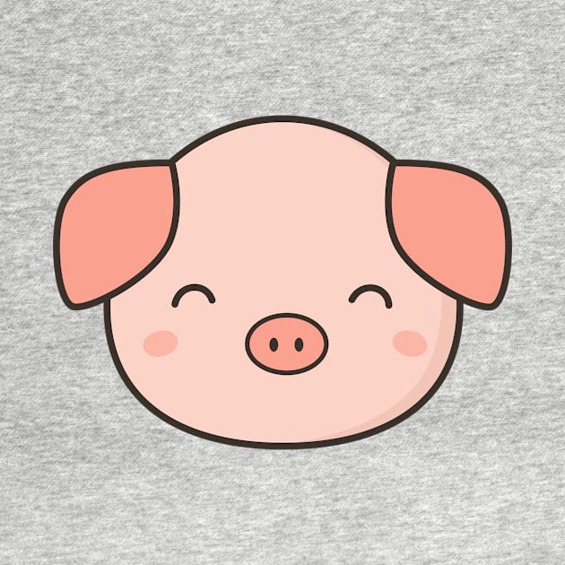 Kawaii Cute Pig by happinessinatee